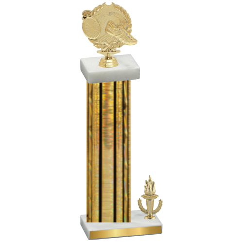 Accented Single Gold Glacier Victory Running Trophy