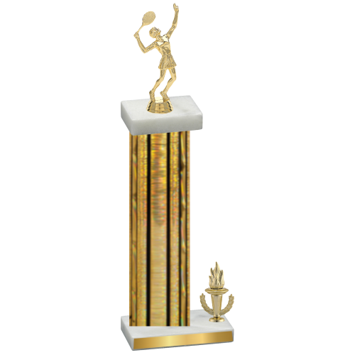 Accented Single Gold Glacier Victory Tennis Trophy