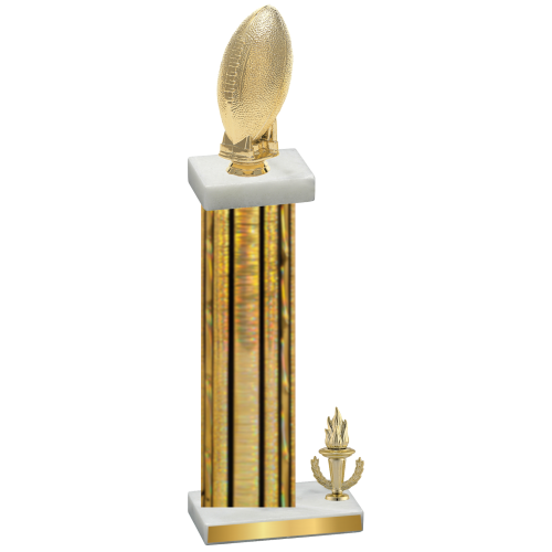 Accented Single Gold Glacier Victory Football Trophy