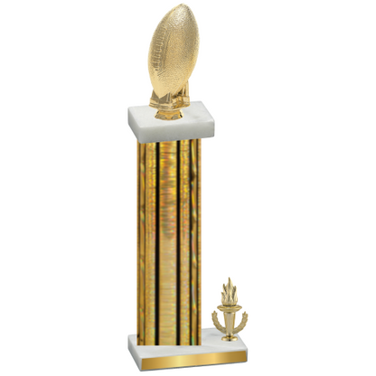 Accented Single Gold Glacier Victory Football Trophy