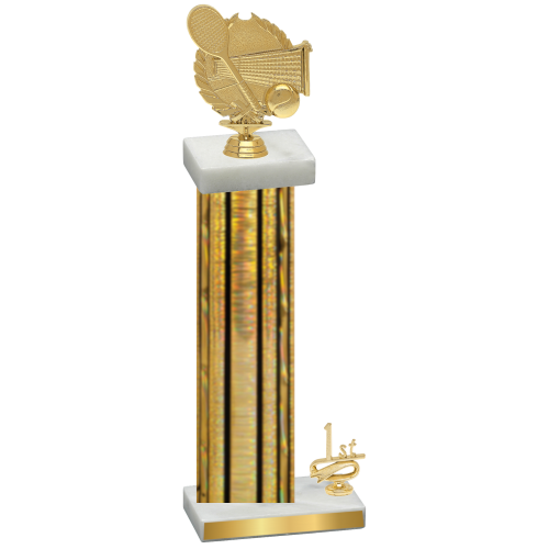 Accented Single Gold Glacier First Place Tennis Trophy