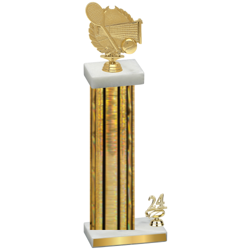 Accented Single Gold Glacier Year Tennis Trophy