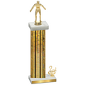 Accented Single Gold Glacier Second Place Wrestling Trophy