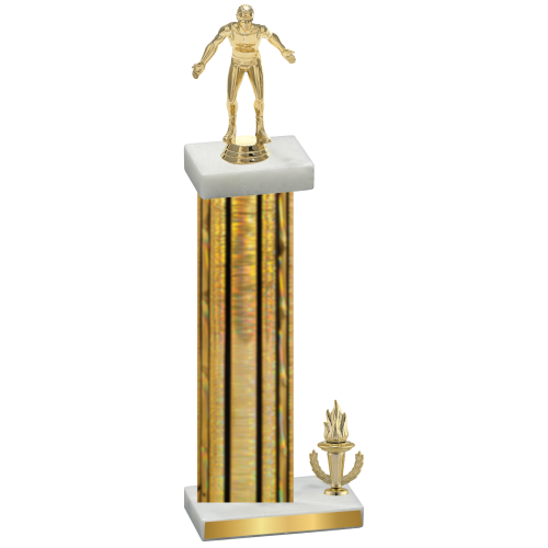 Accented Single Gold Glacier Victory Wrestling Trophy