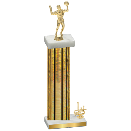 Accented Single Gold Glacier First Place Volleyball Trophy