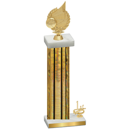 Accented Single Gold Glacier First Place Volleyball Trophy