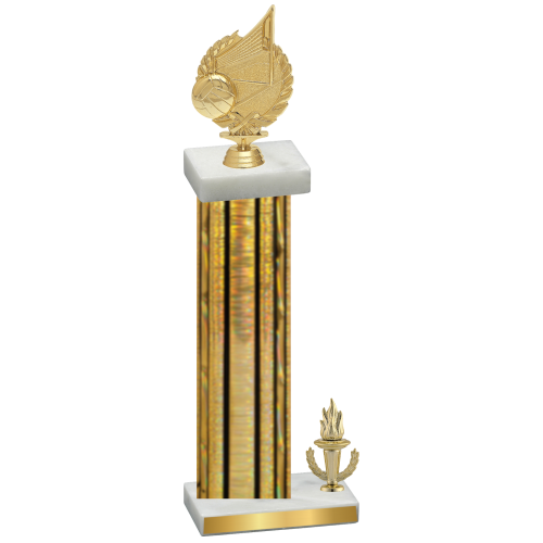 Accented Single Gold Glacier Victory Volleyball Trophy