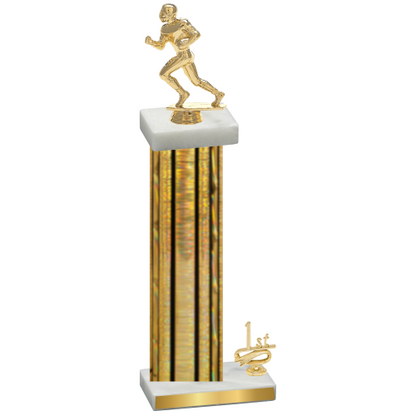 Accented Single Gold Glacier First Place Football Trophy