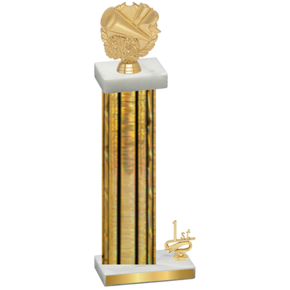 Accented Single Gold Glacier First Place Cheerleading Trophy