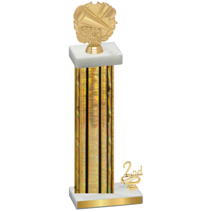 Accented Single Gold Glacier Second Place Cheerleading Trophy