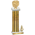 Accented Single Gold Glacier Victory Cheerleading Trophy