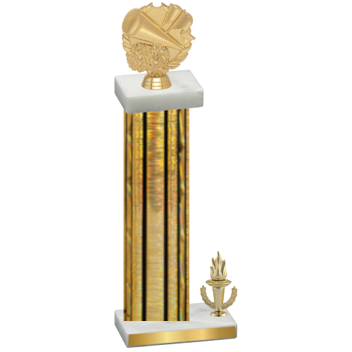 Accented Single Gold Glacier Victory Cheerleading Trophy