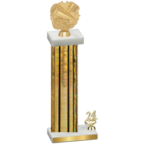 Accented Single Gold Glacier Year Cheerleading Trophy