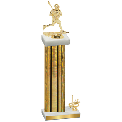 Accented Single Gold Glacier First Place Lacrosse Trophy