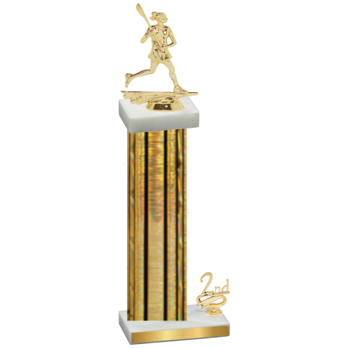 Accented Single Gold Glacier Second Place Lacrosse Trophy