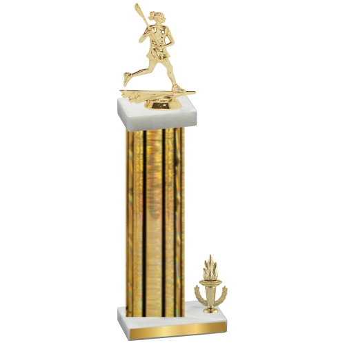 Accented Single Gold Glacier Victory Lacrosse Trophy