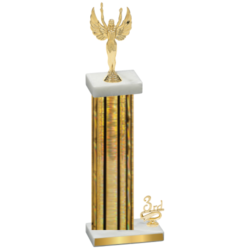 Accented Single Gold Glacier Third Place Victory Trophy