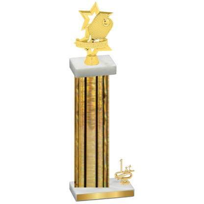 Accented Single Gold Glacier First Place Pickleball Trophy