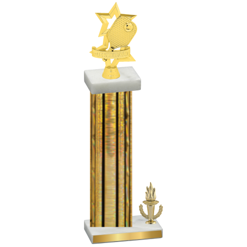 Accented Single Gold Glacier Victory Pickleball Trophy