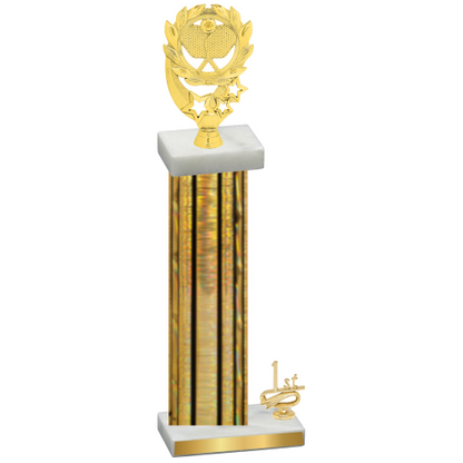 Accented Single Gold Glacier First Place Pickleball Trophy
