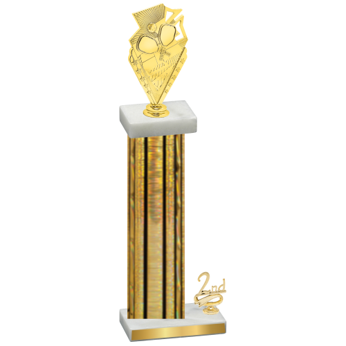 Accented Single Gold Glacier Second Place Pickleball Trophy