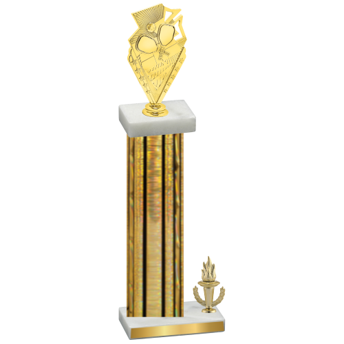 Accented Single Gold Glacier Victory Pickleball Trophy