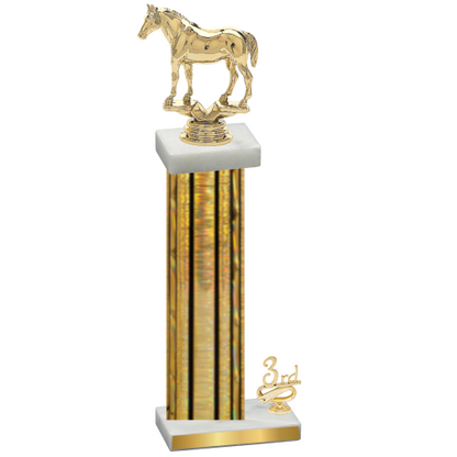 Accented Single Gold Glacier Third Place Horses Trophy