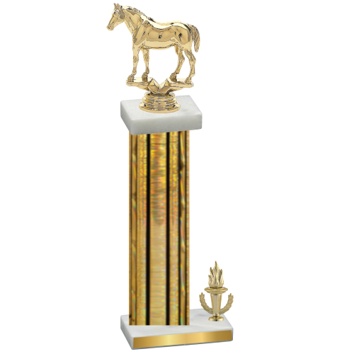 Accented Single Gold Glacier Victory Horses Trophy