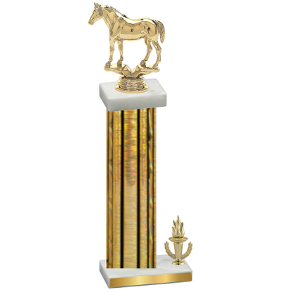 Accented Single Gold Glacier Victory Horses Trophy