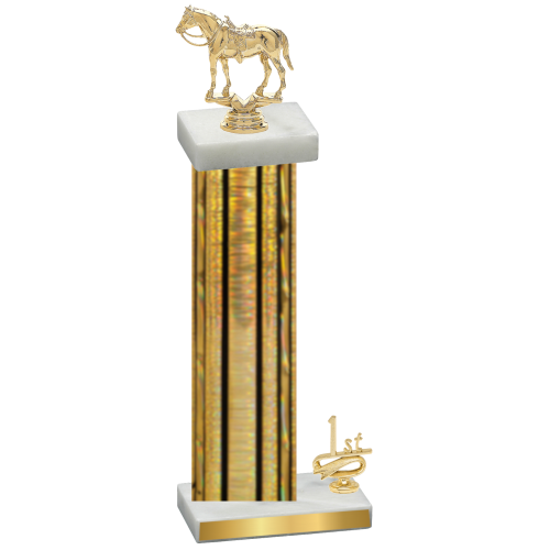 Accented Single Gold Glacier First Place Horses Trophy