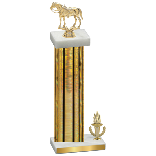 Accented Single Gold Glacier Victory Horses Trophy