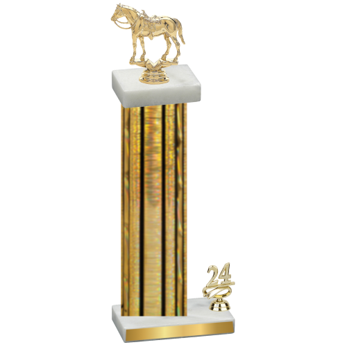 Accented Single Gold Glacier Year Horses Trophy