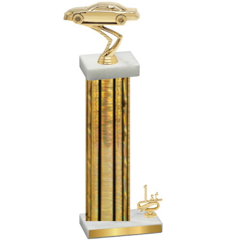 Accented Single Gold Glacier First Place Cars Trophy