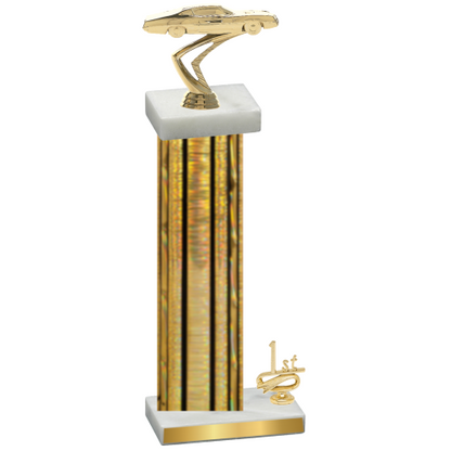 Accented Single Gold Glacier First Place Cars Trophy