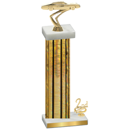 Accented Single Gold Glacier Second Place Cars Trophy