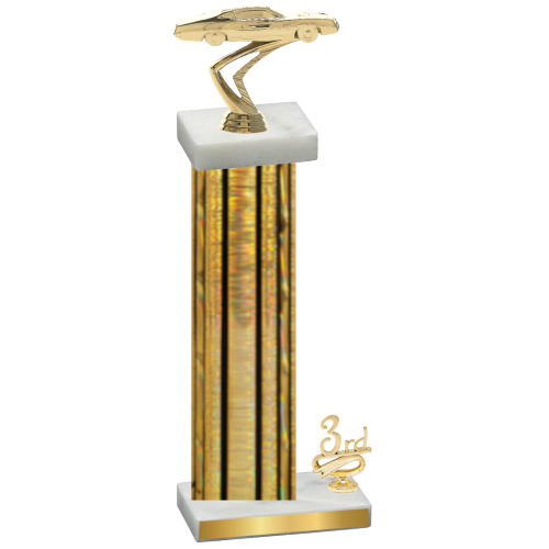 Accented Single Gold Glacier Third Place Cars Trophy