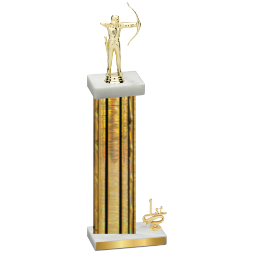 Accented Single Gold Glacier First Place Archery Trophy