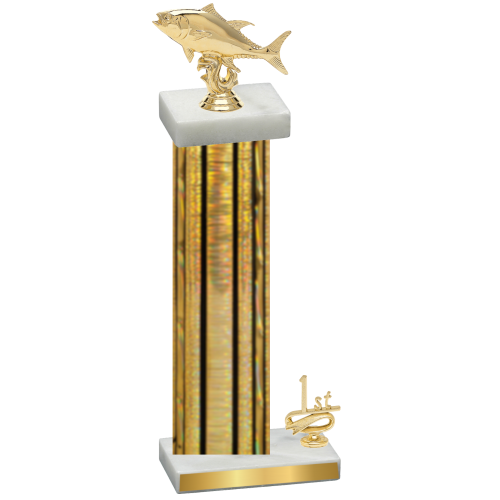 Accented Single Gold Glacier First Place Fishing Trophy