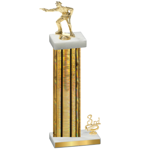 Accented Single Gold Glacier Third Place Shooter Trophy