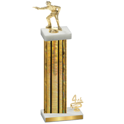 Accented Single Gold Glacier Fourth Place Shooter Trophy