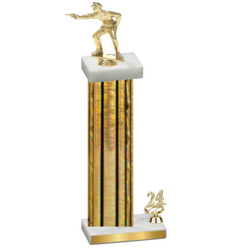 Accented Single Gold Glacier Year Shooter Trophy