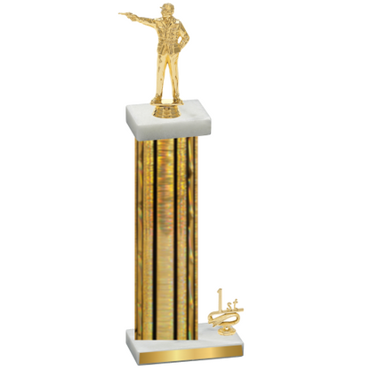 Accented Single Gold Glacier First Place Shooter Trophy