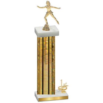 Accented Single Gold Glacier First Place Skater Trophy