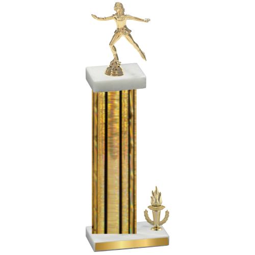 Accented Single Gold Glacier Victory Skater Trophy