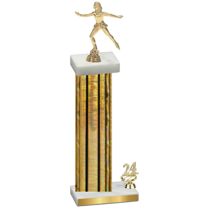 Accented Single Gold Glacier Year Skater Trophy