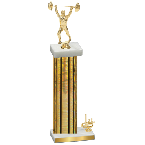 Accented Single Gold Glacier First Place Weights Trophy