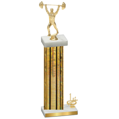 Accented Single Gold Glacier First Place Weights Trophy