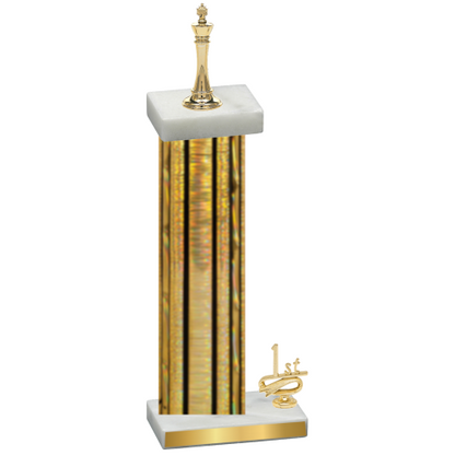 Accented Single Gold Glacier First Place Chess Trophy