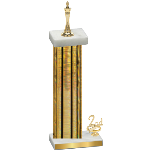 Accented Single Gold Glacier Second Place Chess Trophy