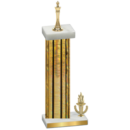 Accented Single Gold Glacier Victory Chess Trophy